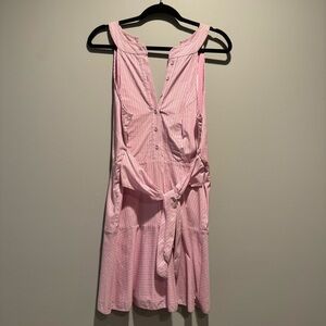 NWT Parker Pink Pinstripe Tie Front Dress